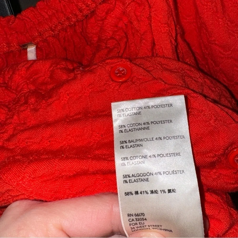 Free People ladybug top corset sweetheart long sleeve crop textured knit fire